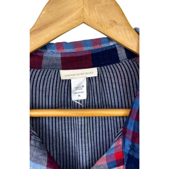 Cannon River Blue Shirt Dress Size: XL - Picture 2 of 4